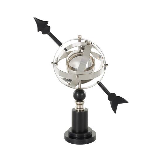 Black Stainless Steel Metal Armillary Globe